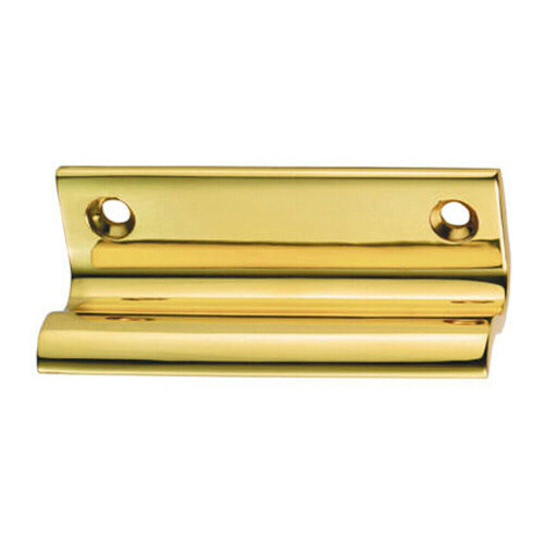 Loops Sash Window Lift Handle 62 x 20mm 47mm Fixing Centres Polished Brass 1