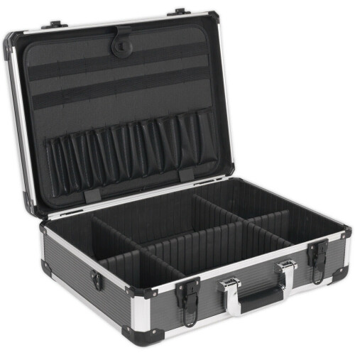 Loops 450 x 330 x 150mm Aluminium Tool Case & Electronics Storage Adjustable Dividers 2