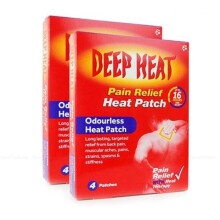 Deep Heat Odourless XL Back Pain Patches - Pack of 8 (24), Odourless Heat Therapy for Muscular Aches