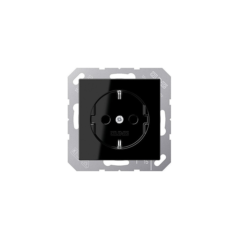 Photos - Other Electrical Equipment JUNG 1520 SW Schuko Socket 16 A 250 V Series A Black 250 V
