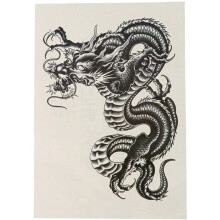 ULTNICE Temporary Arm Tattoos Large Black Dragon Temporary Tattoo Sticker for Men Women