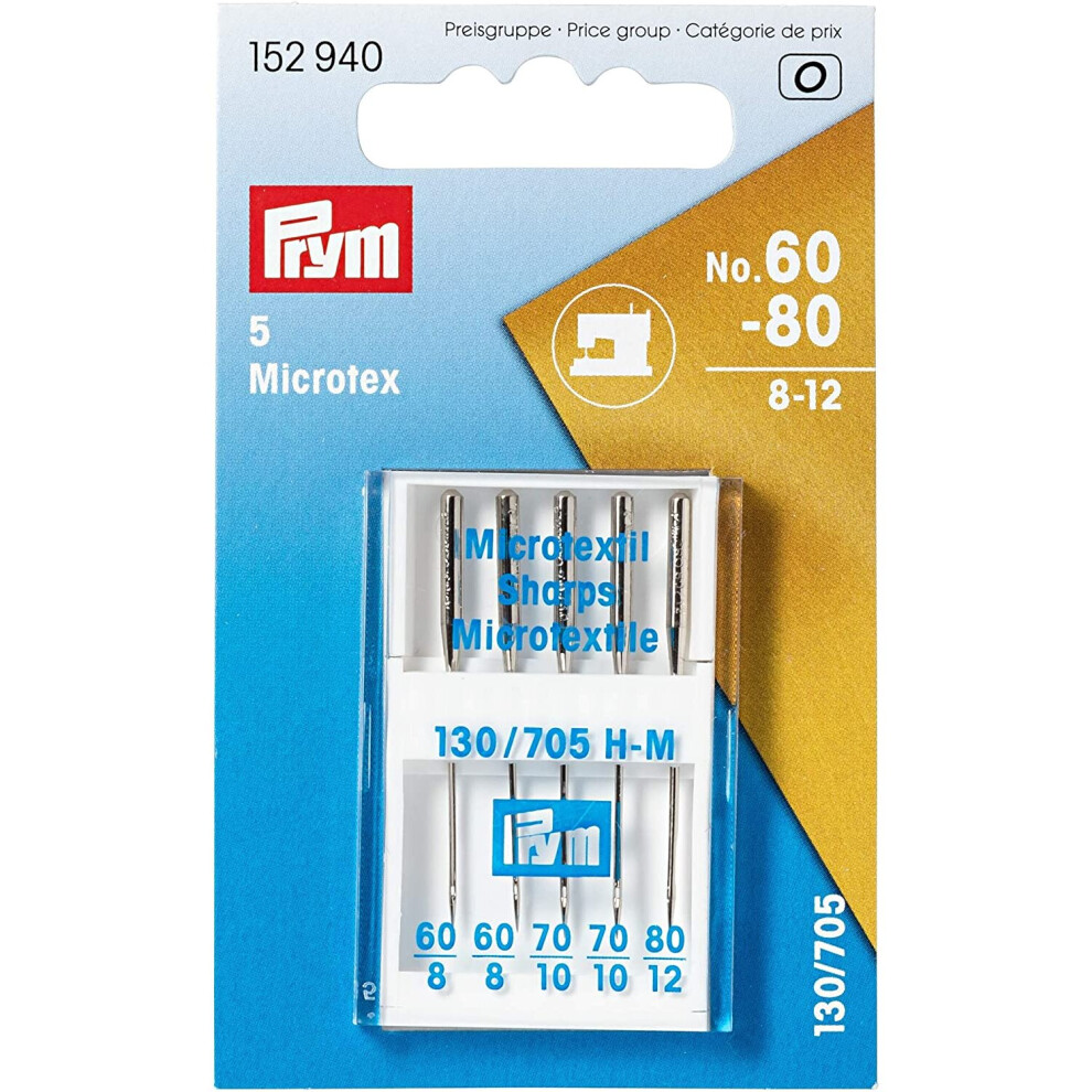 Prym Sewing Machine Needles, Metal, Silver, 9.3 x 5.7 x 0.7 cm