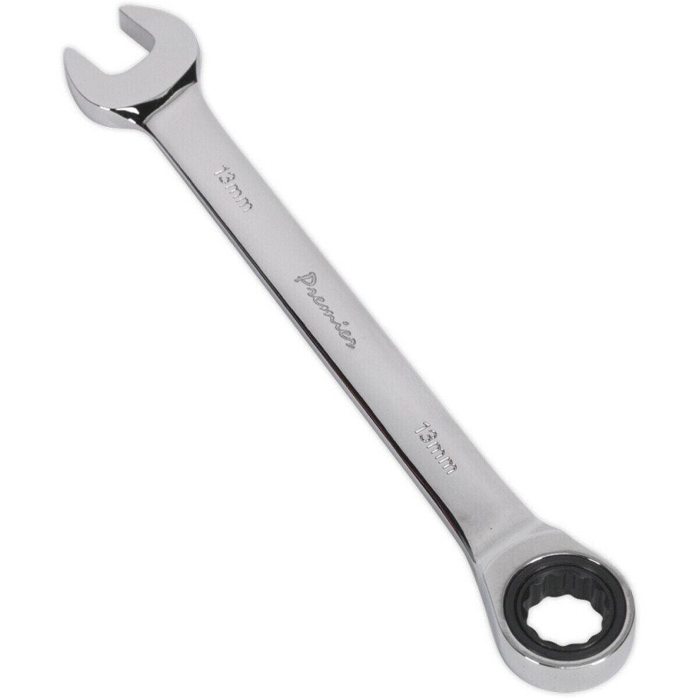 13mm Ratchet Combination Spanner - Chrome Vanadium Steel - 72 Tooth Ratchet Ring-image-OPC-P8WJWFH-NEW