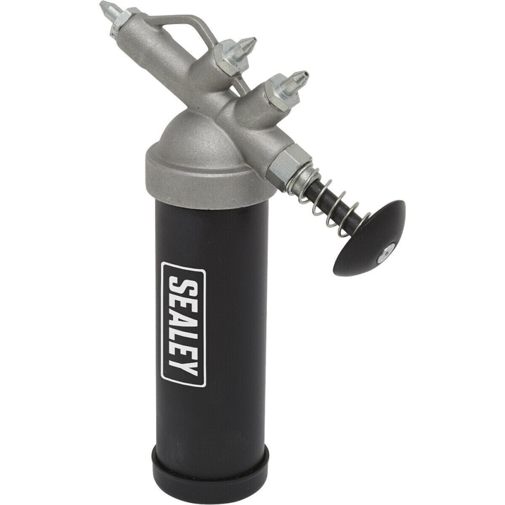 Loops Push Type Mini Grease Gun - Cartridge Capacity - Three Nozzle Sizes 3Oz