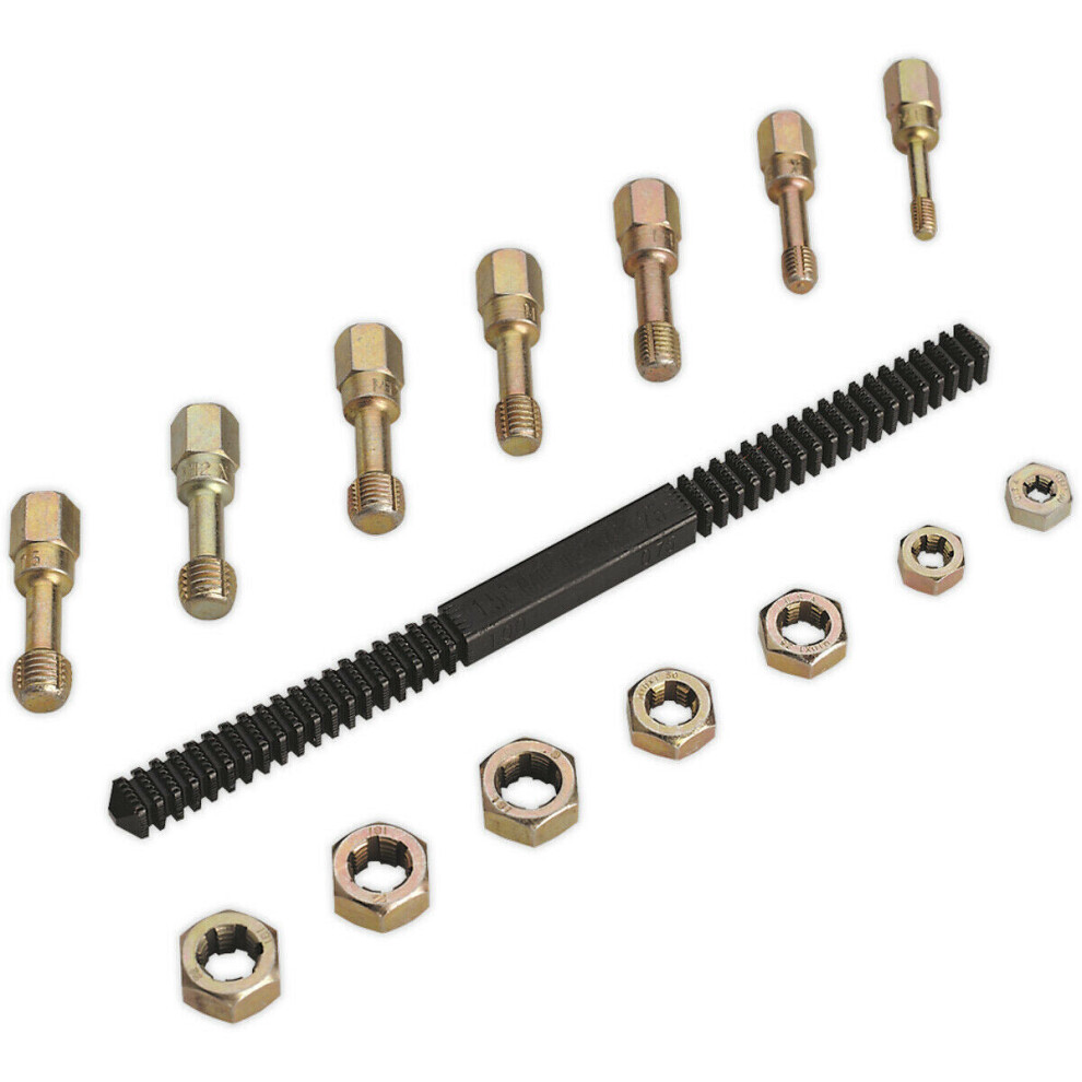 15 Pack Metric Re-Threading Kit - Damaged Screw Thread Restoration Tap Die Burr 5056524242957