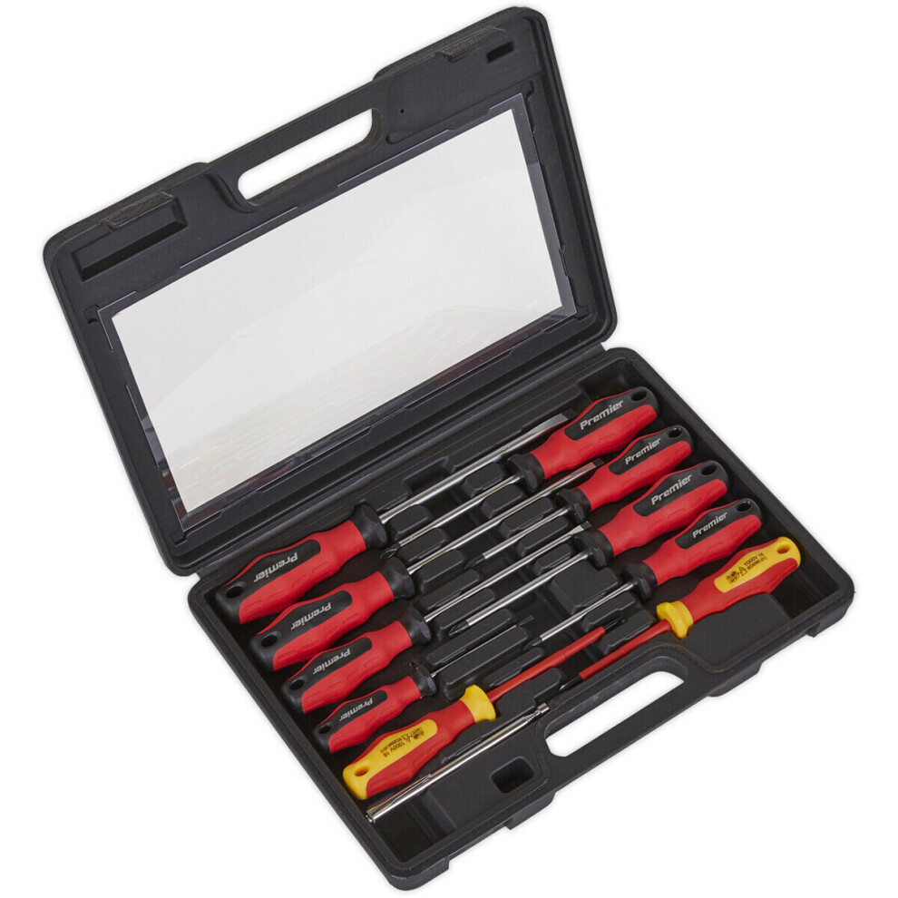 11 PACK Premium S2 Steel Soft Grip Screwdriver Set - Slotted Phillips POZI & VDE