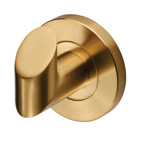 Loops Single Bathroom Robe Hook on Concealed Fix Rose 44.5mm Proj Satin PVD 1