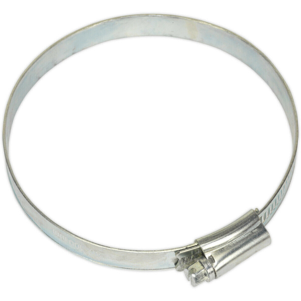 Loops 30 Pack Zinc Plated Hose Clip - 80 To 100Mm Diameter - External Pressed Threads