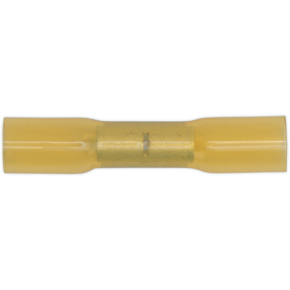 50 PACK 6.8mm Heat Shrink Butt Connector Terminal - 12 to 10 AWG Cable - Yellow