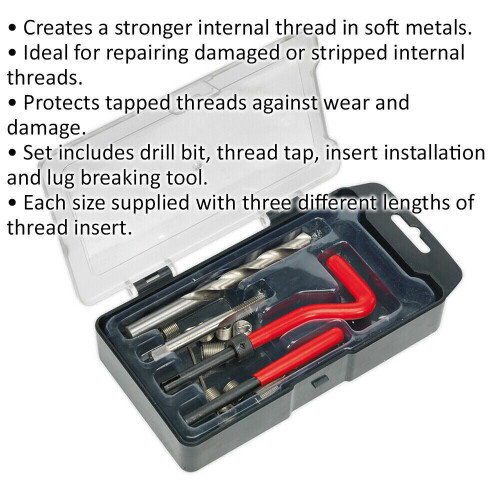 Loops M9 x 1.25mm Thread Repair Kit - Drill Bit - Thread Tap - Lug Breaking Tool 1