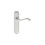 Loops 2x PAIR Curved Handle on Chamfered Latch Backplate 180 x 40mm Satin Chrome 4