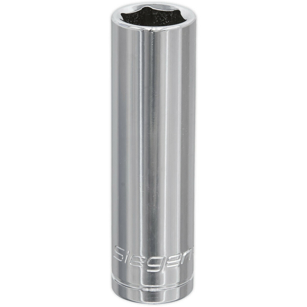 15mm Chrome Plated Deep Drive Socket - 1/2" Square Drive High Grade Carbon Steel