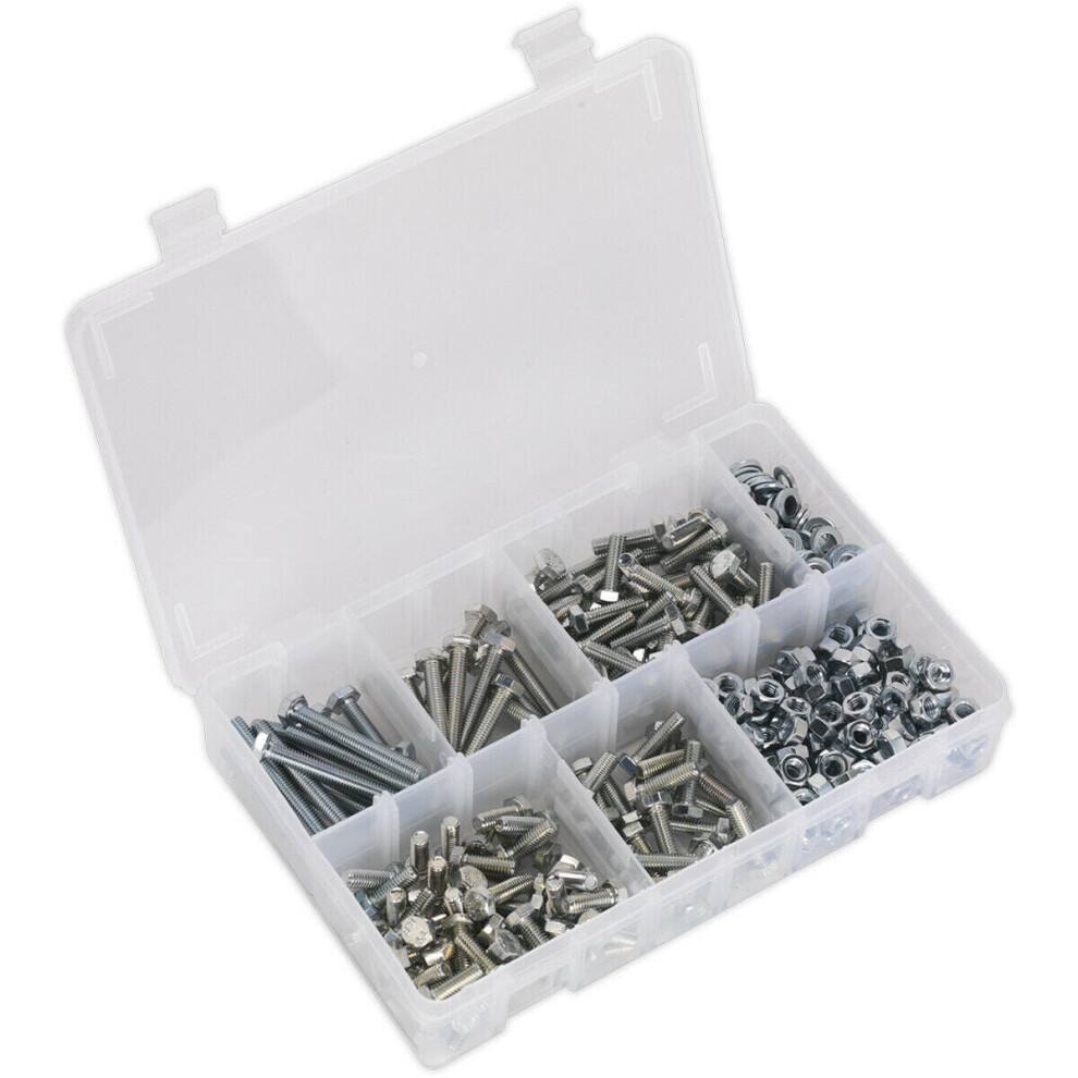 408 Piece Setscrew Nut & Washer Assortment - High Tensile Steel - M6 Metric