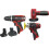 Loops 3x Cordless Power Tool Bundle & 2x Batteries Hammer Drill Polisher Angle Grinder 4