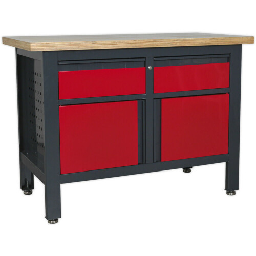 Loops Central Locking Storage & Work Top Station - 2x Draws & 2x Cupboard inc Pegboard