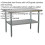 Loops 1.2m Stainless Steel Work Bench & Adjustable Storage Shelf - Kitchen Station 2