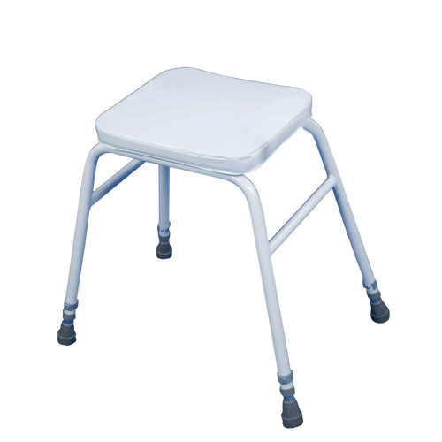 Loops Height Adjustable Perching Stool - 540 695mm Height - Padded Easy Clean Seat 1