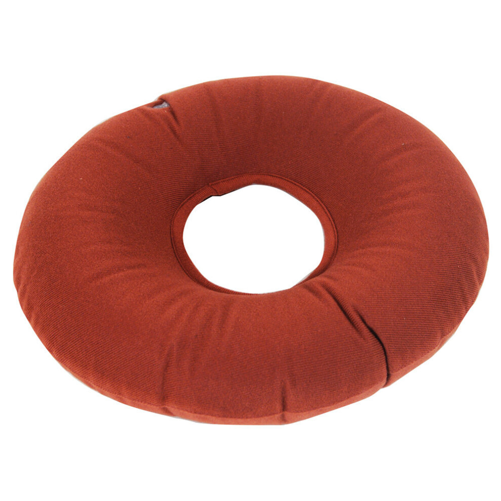 Loops Inflatable Pressure Relief Ring Cushion - Maroon Soft Fitted Cover - 400Mm Dia