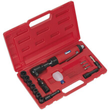 Air Ratchet Wrench Kit - 1/2" Sq Drive - WallDrive Impact Sockets - 1/4" BSP