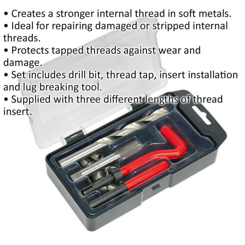 Loops M12 x 1.75mm Thread Repair Kit - Drill Bit - Thread Tap - Lug Breaking Tool 1