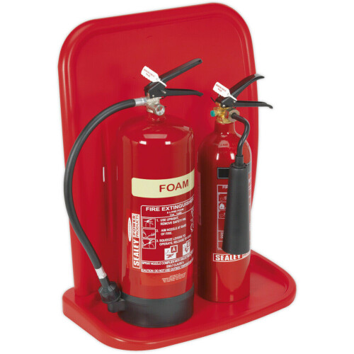 Loops Fire Extinguisher Stand - Durable Composite Material - Holds Two Extinguishers 2