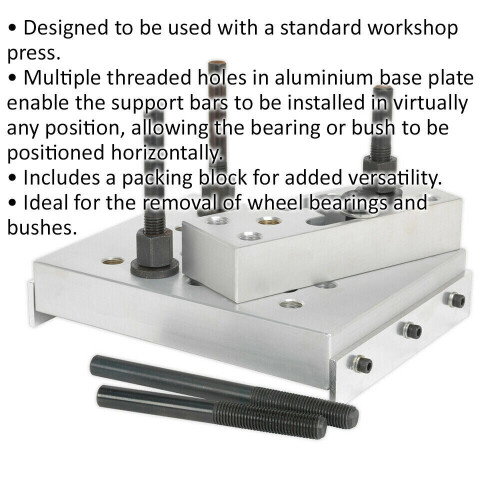 Loops Universal Workshop Press Support Block - 250mm x 200mm Base Plate & 3 Bars 1