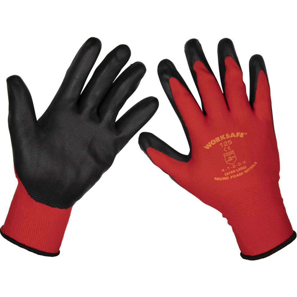 120 Pairs Flexible Nitrile Foam Palm Gloves - Xl - Abrasion Resistant Protection 5056524236840