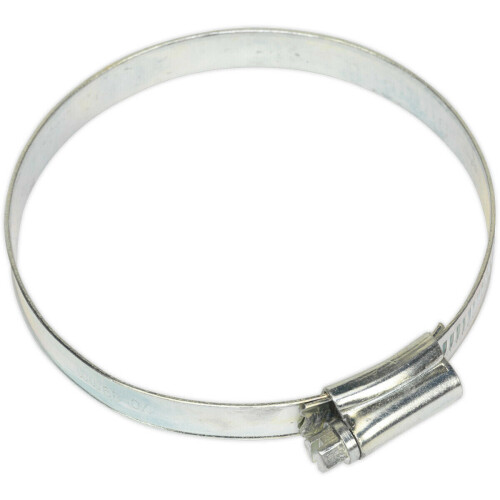 Loops 30 PACK Zinc Plated Hose Clip - 70 to 89mm Diameter - External Pressed Threads