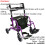 Loops Purple Deluxe Aluminium Rollator and Transit Chair 2-in-1 Dual Function Walker 2