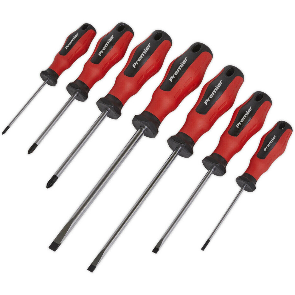 7 PACK Premium S2 Steel Soft Grip Screwdriver Set - VARIOUS Slotted & Phillips