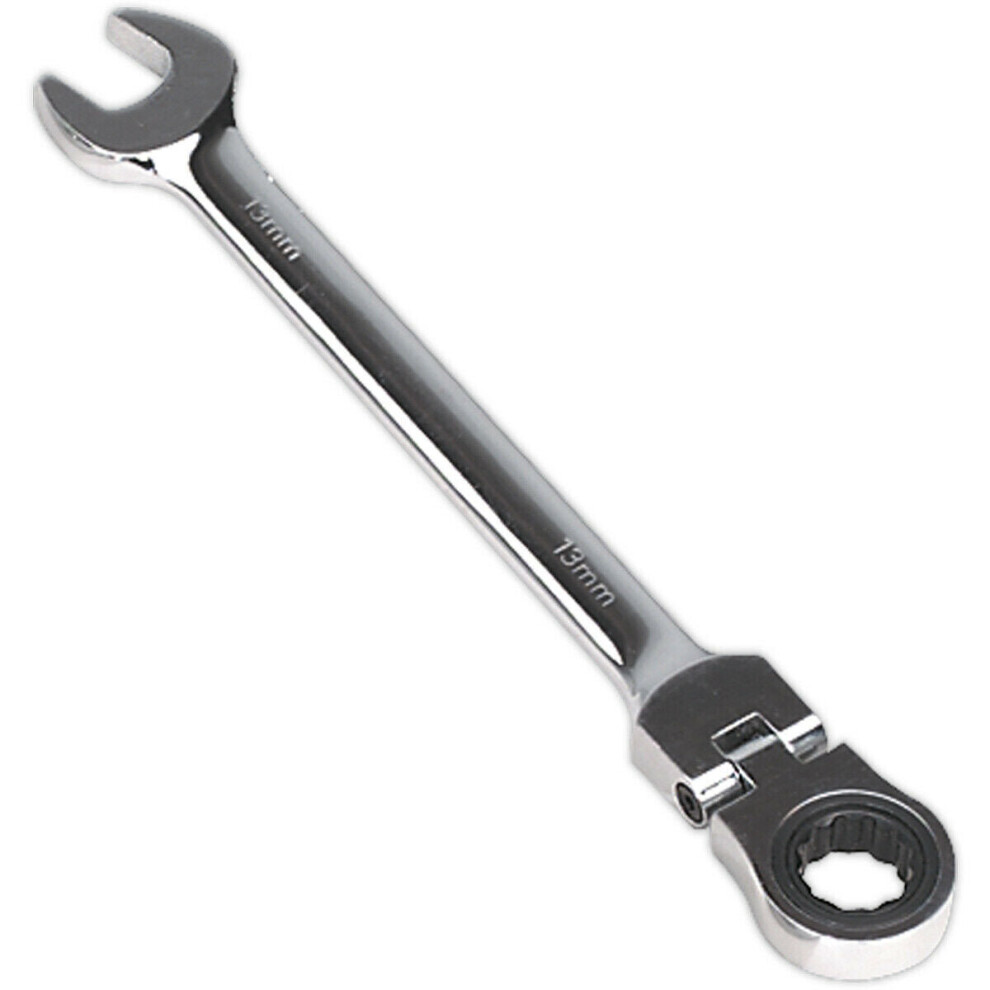 13mm Flexible Ratchet Combination Spanner - Flexible Ring Head - Chrome Vanadium