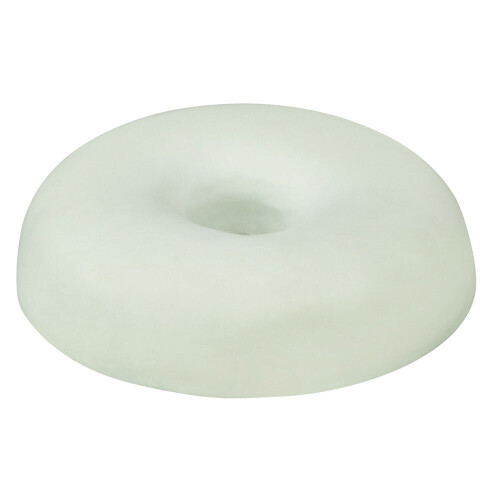 Loops Pressure Relief Memory Foam Ring Cushion - Washable Cotton Cover - White 1
