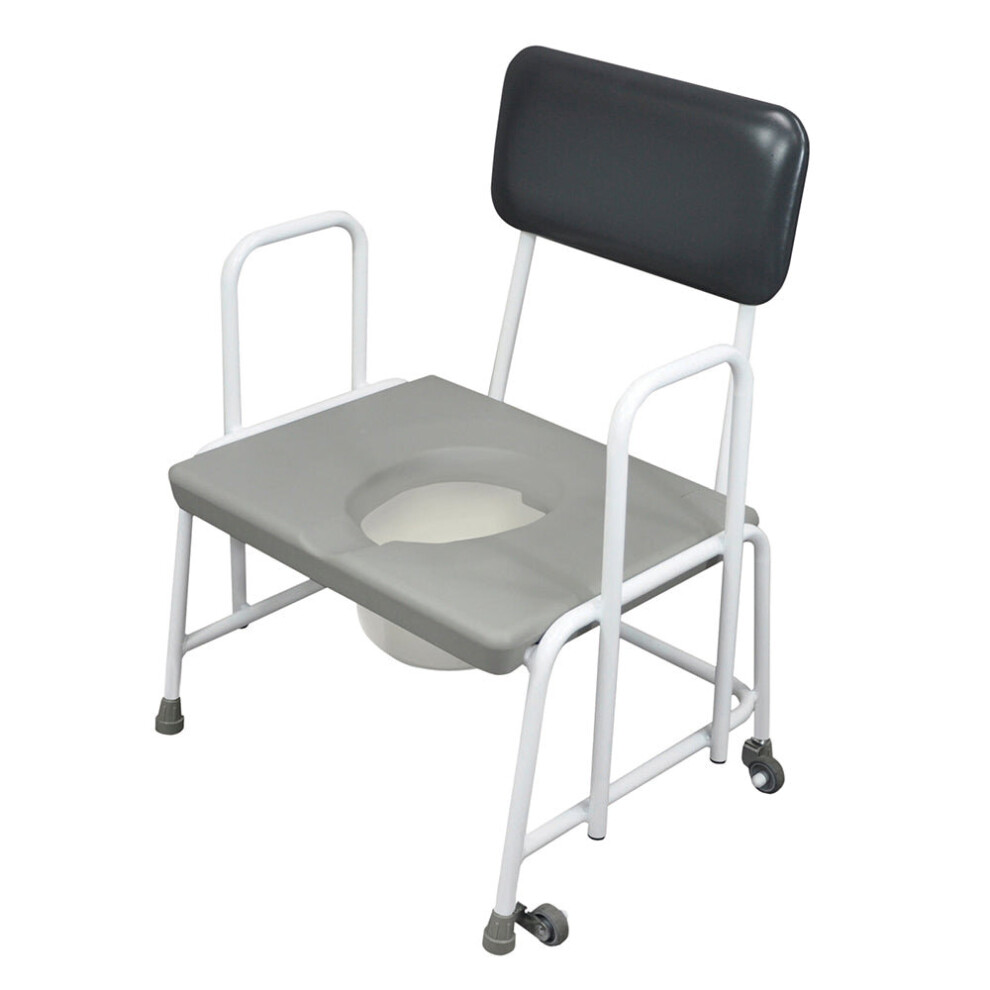 Aidapt Height Adjustable Bariatric Commode Chair - 7.5 Litre Pail - 254Kg Weight Limit