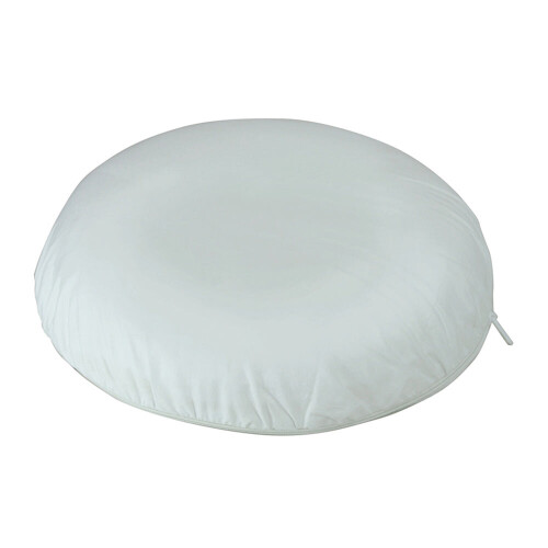 Loops Pressure Relief Memory Foam Ring Cushion - Washable Cotton Cover - White 2