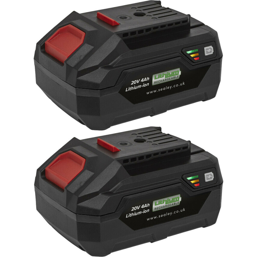 2 PACK Lithium-ion Power Tool Batteries for SV20V Series - 20V 4Ah Battery