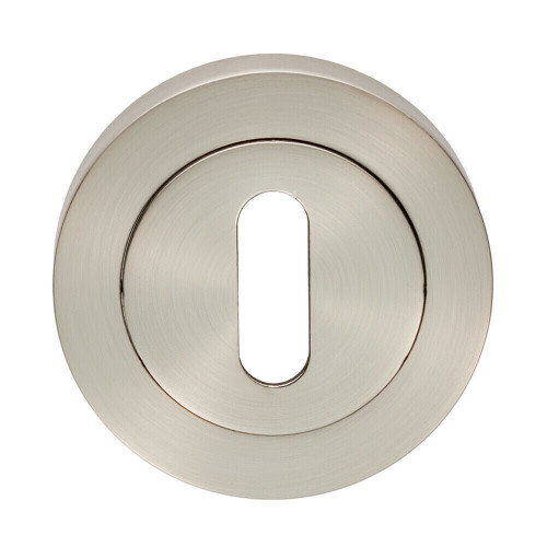 Loops 50mm Lock Profile Round Escutcheon 10mm Depth Concealed Fix Satin Nickel 1