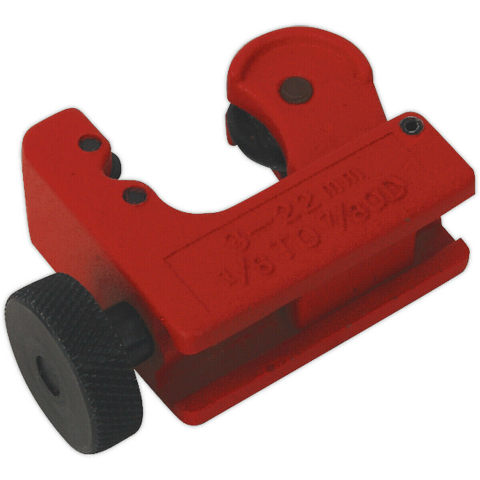Die-Cast Mini Pipe Cutter - Heavy Duty Hss Hardened Cutting Wheel - 3 To 22Mm 5056524245446