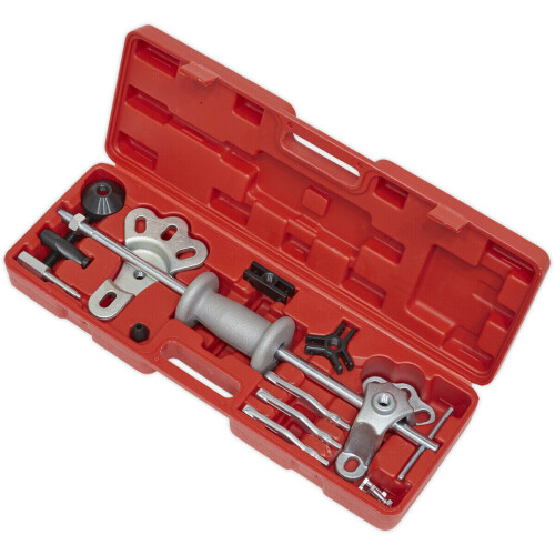Loops 10 Piece Slide Hammer Puller Set - 2.3kg Hammer - 580mm Shaft - Storage Case 2