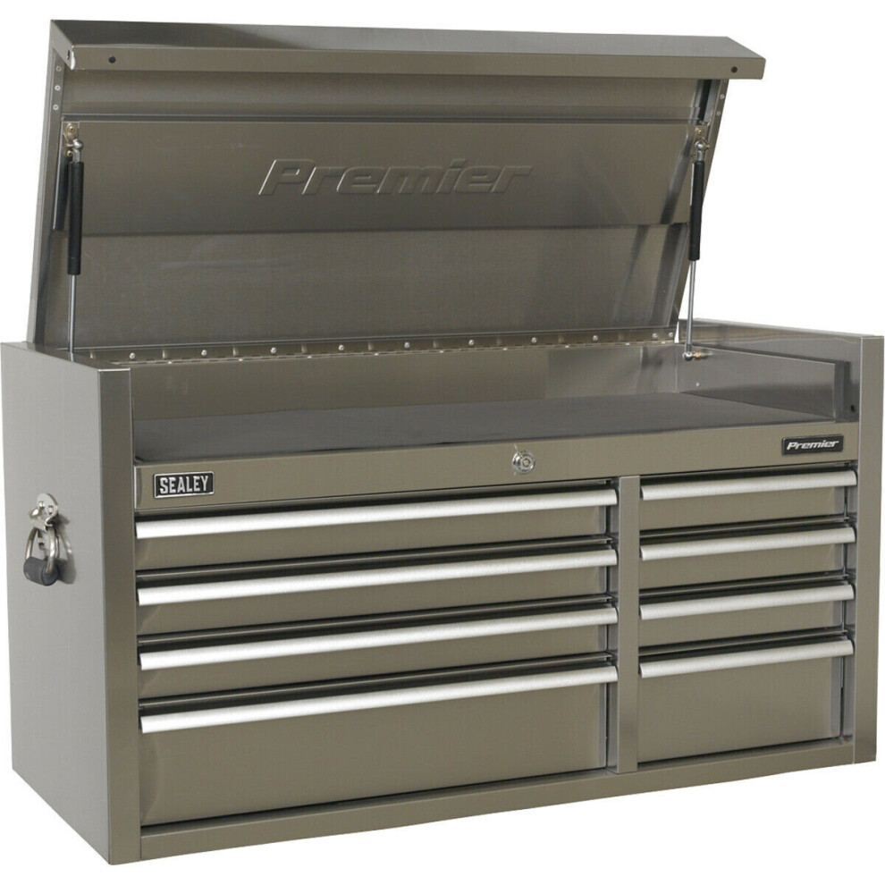 1055 X 450 X 565Mm Premium Stainless Steel Topchest Tool Chest 8 Drawer Storage 5056524295489