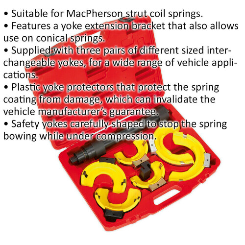 Loops 2500kg PRO Coil Spring Compressor For Wishbone Suspension - Right Hand Yokes Set 1