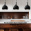 Loops Hanging Ceiling Pendant Light Matt Black & Copper Kitchen Lamp Built in LED 2