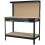 Loops 1.2m Workstation - Rear Panel Pegboard with 2x Draws & Storage Shelf - MDF Top 1