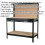 Loops 1.2m Workstation - Rear Panel Pegboard with 2x Draws & Storage Shelf - MDF Top 2