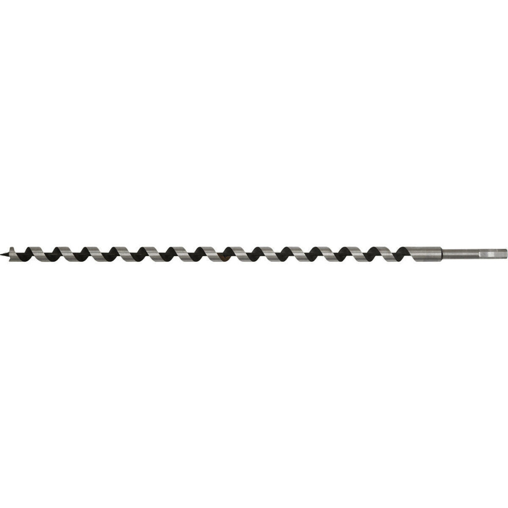 Loops 18 X 600Mm Hardened Auger Wood Drill Bit - Hexagonal Shank - Woodwork Timber