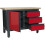 Loops Central Locking Storage & Work Top Station - 3x Draws & Cupboard with Pegboard 3