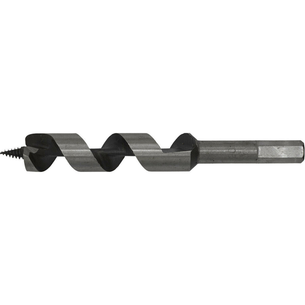 20 x 155mm Hardened Auger Wood Drill Bit - Hexagonal Shank - Woodwork Timber