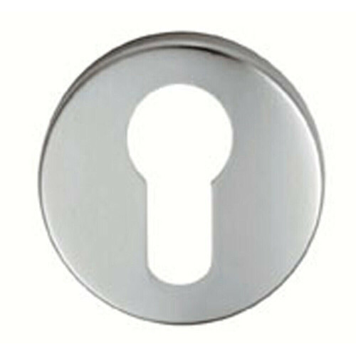 Loops 52mm Euro Profile Open Escutcheon 8mm Depth Concealed Fix Satin Aluminium 1
