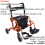 Loops Orange Deluxe Aluminium Rollator and Transit Chair 2-in-1 Dual Function Walker 2