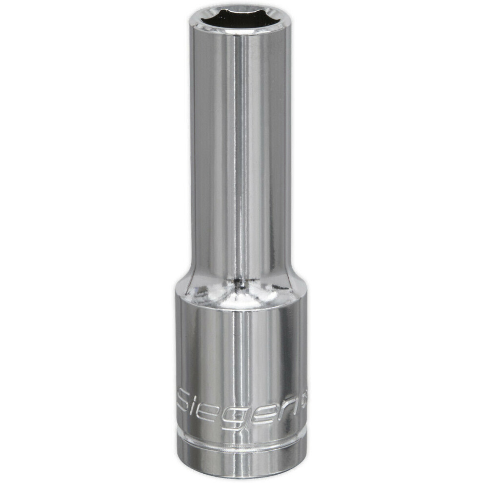 Loops 11Mm Chrome Plated Deep Drive Socket - 1/2" Square Drive High Grade Carbon Steel