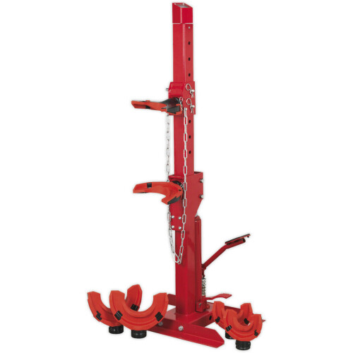 Loops 2000kg Hydraulic Coil Spring Compression Station - Standing Foot Pump 87-202mm